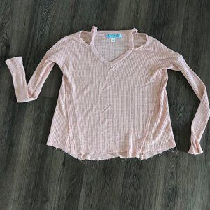 Long sleeve V-neck top